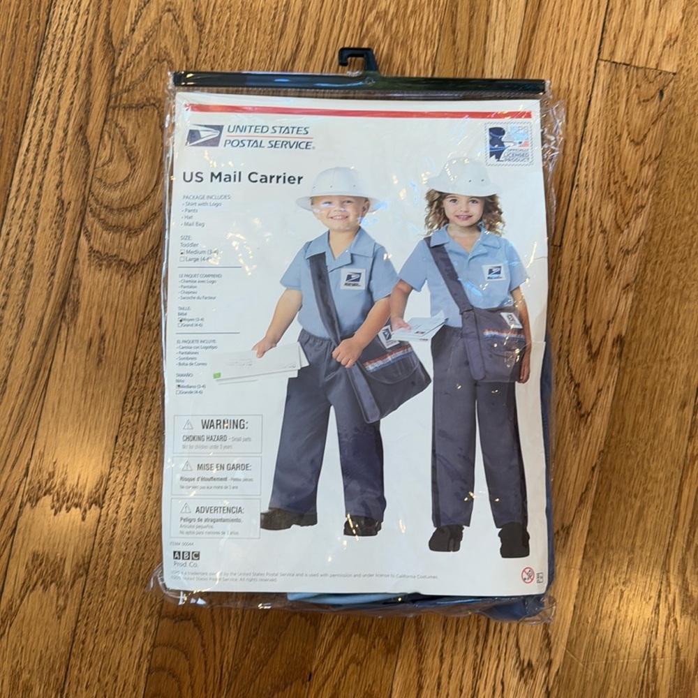 US mail carrier costume size 3-4